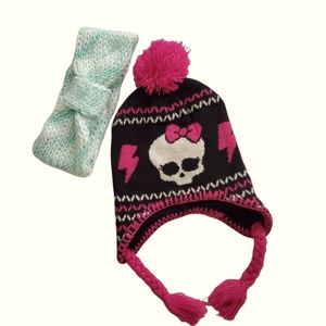 Monster High hat & knit headband bundle